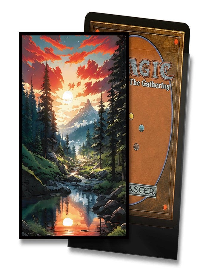 Kiiransr MTG Card Sleeves - Taiga(Red Green) - Fantasy Dual Lands Series - Ultra Clear Front & Matte Finish Back, 100 Count Standard Size TCG Art Sleeves for Magic The Gathering - Image 2